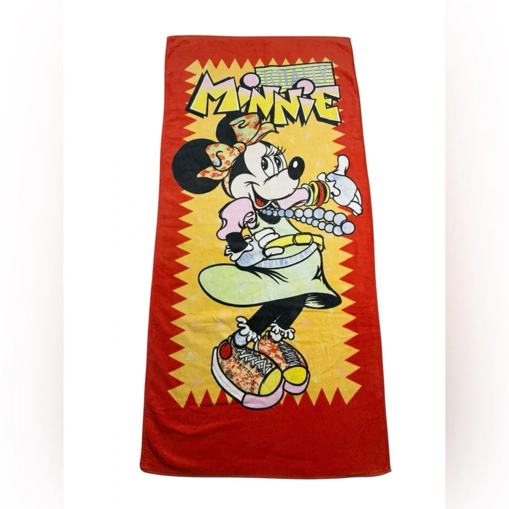 VTG 90s Disney Beach Towels Mickey & Minnie Mouse Bundle Retro Franco Cotton